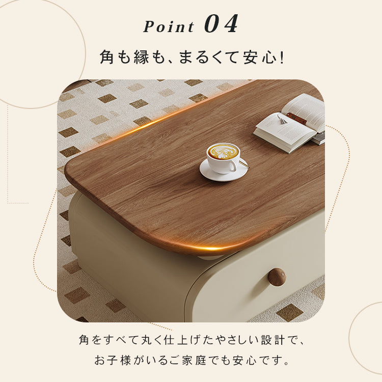 ウォールナット調 長方形ローテーブル 小型サイズ/リビング用 落ち着いた北欧風デザイン hjl-5670