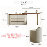 ウォールナット無垢材 ドレッサー&チェスト一体型 寝室用 シンプルモダンデザイン hjl-5671