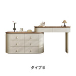 フレンチミルキースタイルドレッサー一体型収納チェスト ヴィンテージ調 化粧台 寝室用 hjl-5677