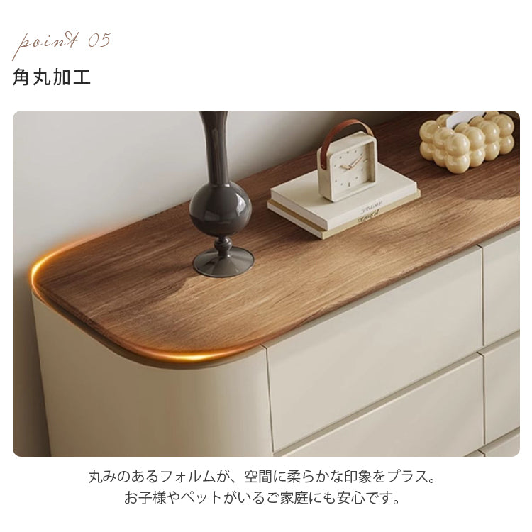 フレンチミルキースタイルドレッサー一体型収納チェスト ヴィンテージ調 化粧台 寝室用 hjl-5677