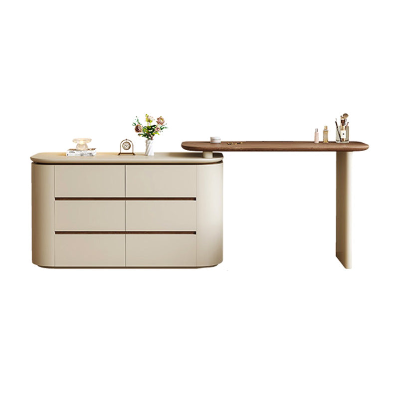 ミルキースタイルヴィンテージドレッサー一体型収納チェスト化粧台寝室用 hjl-5679