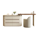 ミルキースタイルヴィンテージドレッサー一体型収納チェスト化粧台寝室用 hjl-5679