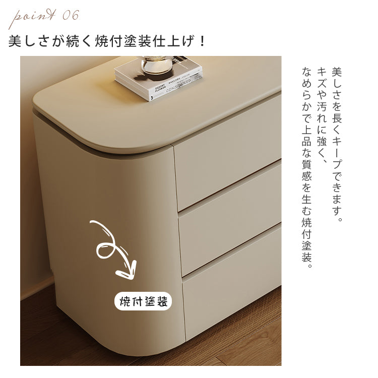 ミルキースタイルヴィンテージドレッサー一体型収納チェスト化粧台寝室用 hjl-5679