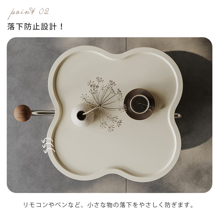 高級感ある移動式無垢材サイドテーブル コンパクトワゴンタイプ リビング用 hjl-5680