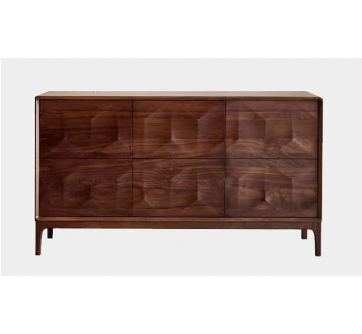 ウォールナットキャビネット - エレガントなデザインの収納家具、リビングやダイニングに最適! hjy-5006