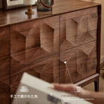 ウォールナットキャビネット - エレガントなデザインの収納家具、リビングやダイニングに最適! hjy-5006