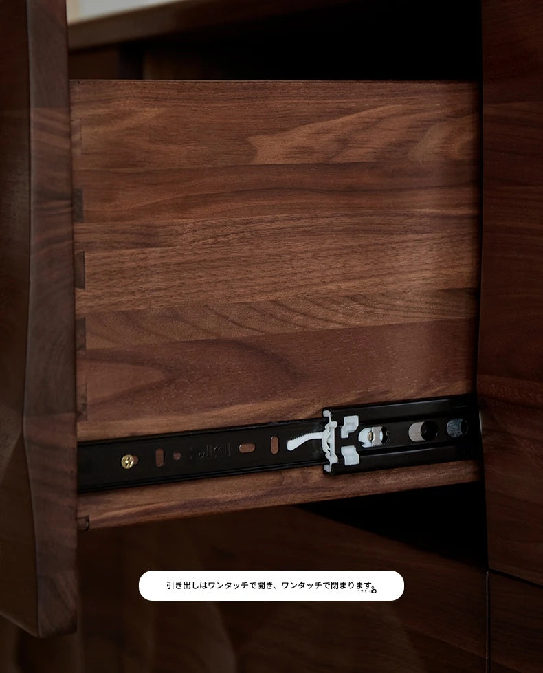 ウォールナットキャビネット - エレガントなデザインの収納家具、リビングやダイニングに最適! hjy-5006