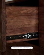 ウォールナットキャビネット - エレガントなデザインの収納家具、リビングやダイニングに最適! hjy-5006