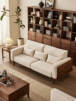 ウォールナットフレームの贅沢ソファー - 発泡ポリエチレン・ダウン・綿麻素材使用で快適な座り心地を提供! hjy-5007