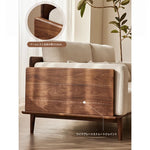 ウォールナットフレームの贅沢ソファー - 発泡ポリエチレン・ダウン・綿麻素材使用で快適な座り心地を提供! hjy-5007