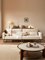 ウォールナットフレームの贅沢ソファー - 発泡ポリエチレン・ダウン・綿麻素材使用で快適な座り心地を提供! hjy-5007