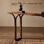 ウォールナット製シンプルデザインテーブル|モダンで洗練されたスタイル|リビング・エントランスに最適 hjy-5008