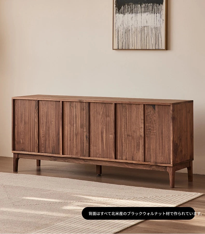 ウォールナット製デザインキャビネット - モダンなインテリアに最適な収納家具 hjy-5010