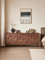 ウォールナット製デザインキャビネット - モダンなインテリアに最適な収納家具 hjy-5010