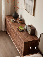 ウォールナット製デザインキャビネット - モダンなインテリアに最適な収納家具 hjy-5010