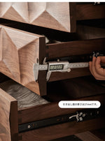 ウォールナット製デザインキャビネット - モダンなインテリアに最適な収納家具 hjy-5010