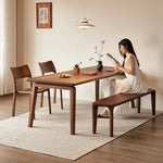 ウォールナットテーブル - シンプルでスタイリッシュなダイニングセット、ナチュラルな木目でお部屋を彩る hjy-5012