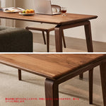 ウォールナットテーブル - シンプルでスタイリッシュなダイニングセット、ナチュラルな木目でお部屋を彩る hjy-5012