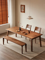 ウォールナットテーブル - シンプルでスタイリッシュなダイニングセット、ナチュラルな木目でお部屋を彩る hjy-5012