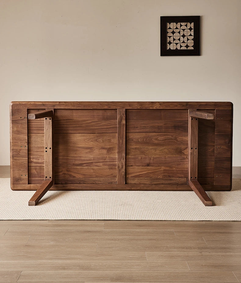 ウォールナットテーブル - シンプルでスタイリッシュなダイニングセット、ナチュラルな木目でお部屋を彩る hjy-5012