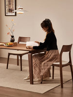 ウォールナットテーブル - シンプルでスタイリッシュなダイニングセット、ナチュラルな木目でお部屋を彩る hjy-5012