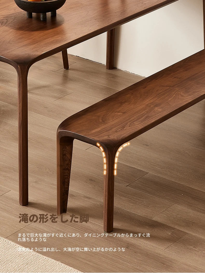 ウォールナット製スツール - シンプルで洗練されたデザイン、リビングやダイニングに最適! hjy-5013