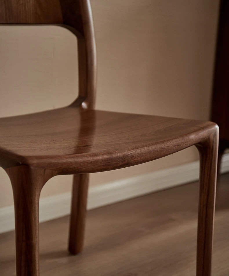 ウォールナット製シンプルデザインチェア|洗練されたスタイルでお部屋を引き立てる家具 hjy-5014