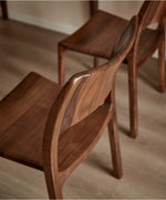 ウォールナット製シンプルデザインチェア|洗練されたスタイルでお部屋を引き立てる家具 hjy-5014