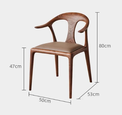 ウォールナットエアレザー使用 おしゃれなデザインチェア - あなたのインテリアを引き立てる高級感溢れる一脚 hjy-5016