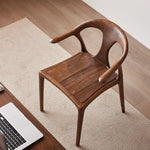 ウォールナットエアレザー使用 おしゃれなデザインチェア - あなたのインテリアを引き立てる高級感溢れる一脚 hjy-5016