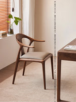 ウォールナットエアレザー使用 おしゃれなデザインチェア - あなたのインテリアを引き立てる高級感溢れる一脚 hjy-5016