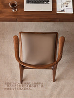 ウォールナットエアレザー使用 おしゃれなデザインチェア - あなたのインテリアを引き立てる高級感溢れる一脚 hjy-5016
