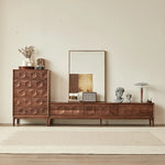 ウォールナット製テレビ台 - シンプルでスタイリッシュなデザイン、リビング空間を彩る一品 hjy-5017