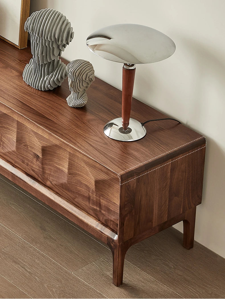 ウォールナット製テレビ台 - シンプルでスタイリッシュなデザイン、リビング空間を彩る一品 hjy-5017