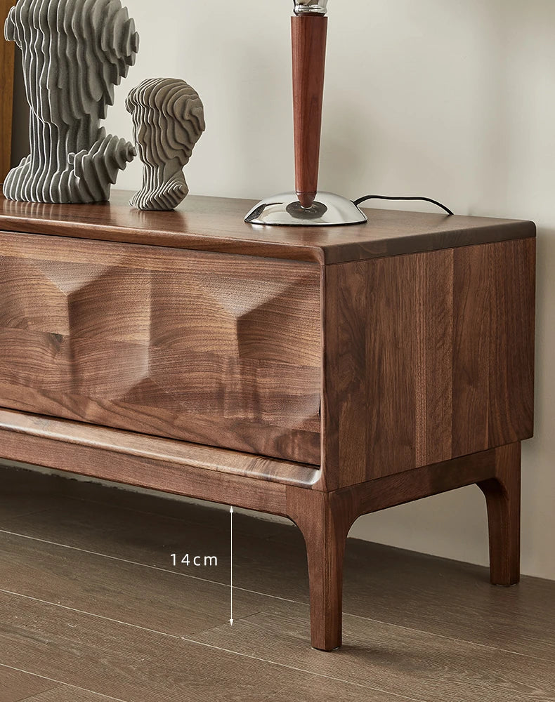 ウォールナット製テレビ台 - シンプルでスタイリッシュなデザイン、リビング空間を彩る一品 hjy-5017