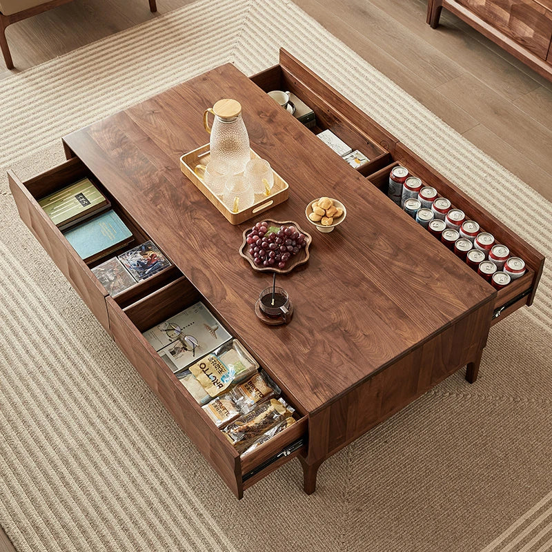 ウォールナット製 センターテーブル おしゃれでスタイリッシュなリビングの必需品 hjy-5018