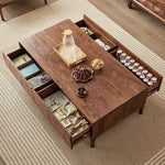 ウォールナット製 センターテーブル おしゃれでスタイリッシュなリビングの必需品 hjy-5018