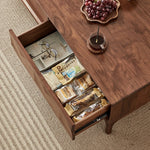 ウォールナット製 センターテーブル おしゃれでスタイリッシュなリビングの必需品 hjy-5018