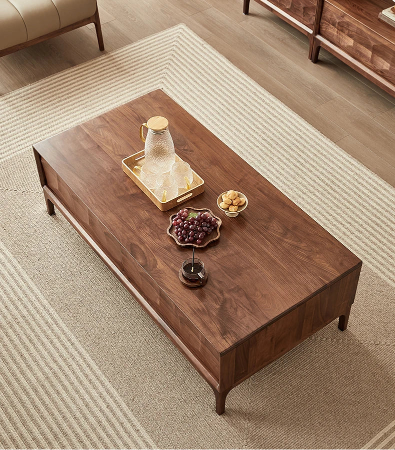 ウォールナット製 センターテーブル おしゃれでスタイリッシュなリビングの必需品 hjy-5018