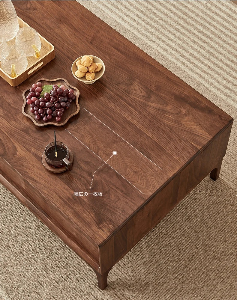 ウォールナット製 センターテーブル おしゃれでスタイリッシュなリビングの必需品 hjy-5018