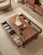 ウォールナット製 センターテーブル おしゃれでスタイリッシュなリビングの必需品 hjy-5018