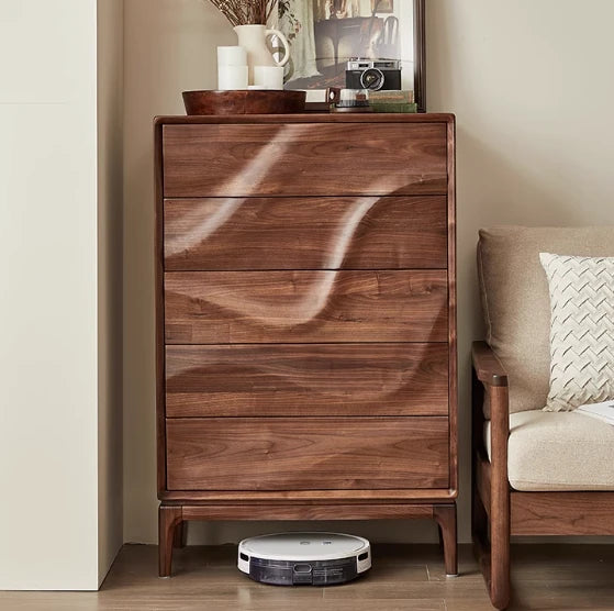 ウォールナット製キャビネット - モダンスタイルで魅力的な収納家具、エレガントなデザインの18世紀風キャビネット hjy-5019