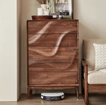 ウォールナット製キャビネット - モダンスタイルで魅力的な収納家具、エレガントなデザインの18世紀風キャビネット hjy-5019