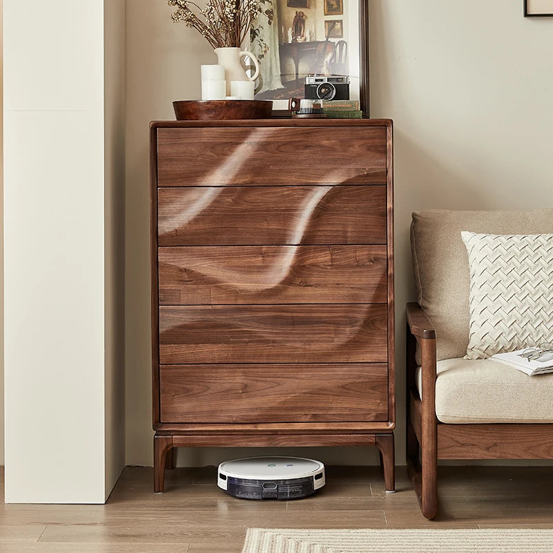 ウォールナット製キャビネット - モダンスタイルで魅力的な収納家具、エレガントなデザインの18世紀風キャビネット hjy-5019