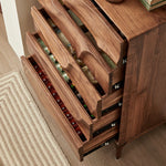 ウォールナット製キャビネット - モダンスタイルで魅力的な収納家具、エレガントなデザインの18世紀風キャビネット hjy-5019