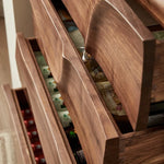 ウォールナット製キャビネット - モダンスタイルで魅力的な収納家具、エレガントなデザインの18世紀風キャビネット hjy-5019