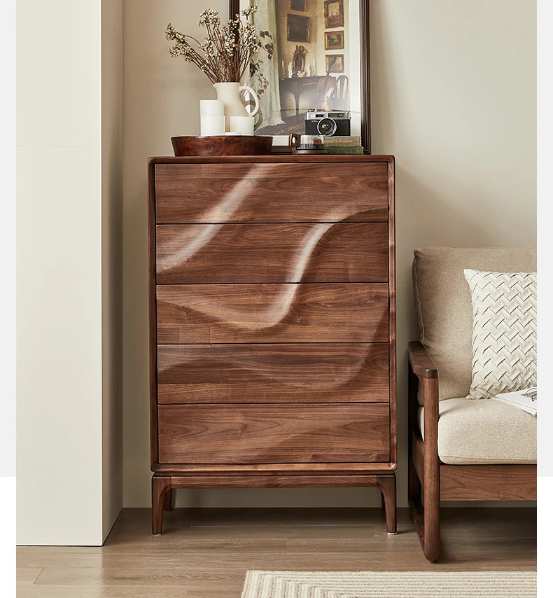 ウォールナット製キャビネット - モダンスタイルで魅力的な収納家具、エレガントなデザインの18世紀風キャビネット hjy-5019