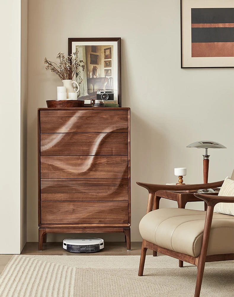 ウォールナット製キャビネット - モダンスタイルで魅力的な収納家具、エレガントなデザインの18世紀風キャビネット hjy-5019