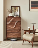 ウォールナット製キャビネット - モダンスタイルで魅力的な収納家具、エレガントなデザインの18世紀風キャビネット hjy-5019