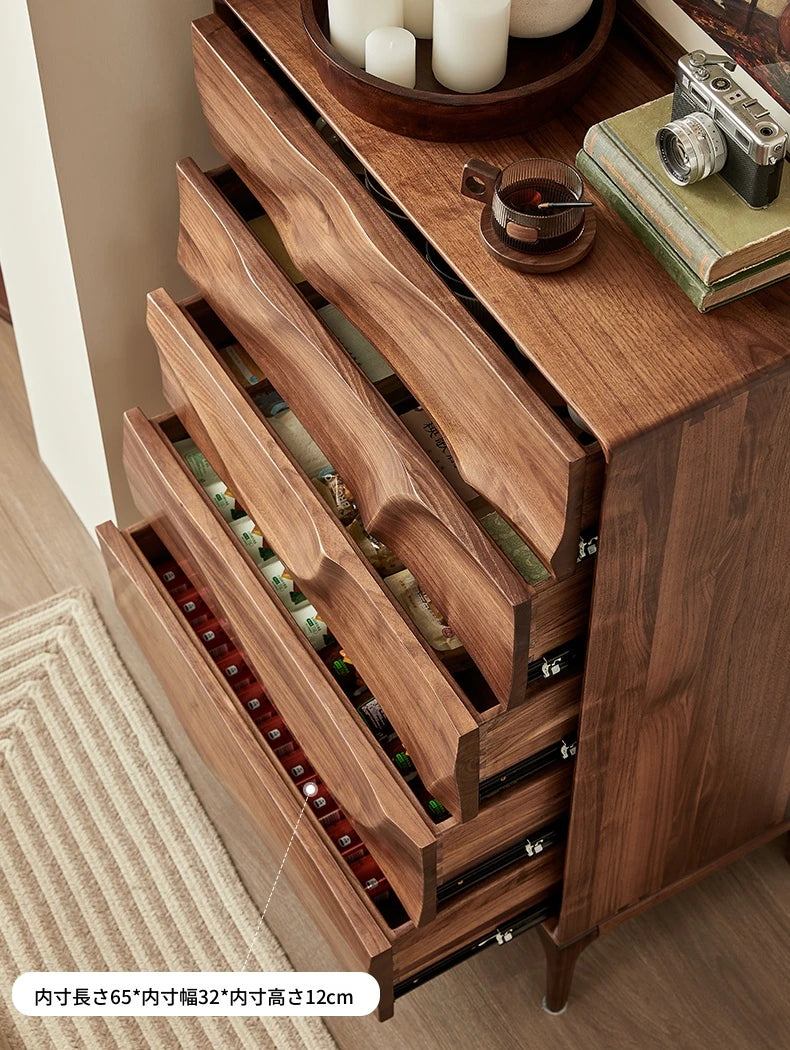 ウォールナット製キャビネット - モダンスタイルで魅力的な収納家具、エレガントなデザインの18世紀風キャビネット hjy-5019